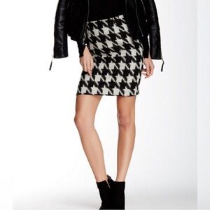 Amanda + Chelsea houndstooth wool blend skirt 6